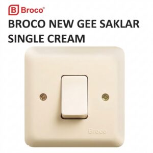 Broco New Gee Saklar Single Cream Tanam 1 Gang 1 Way 6621U