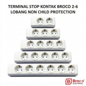 Broco Terminal Stop Kontak Multi Arde 2,3,4,5, & 6 Lubang Colokan Listrik IB OB