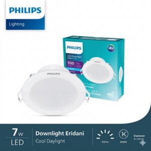 Philips LED Downlight Eridani 7W Putih Kuning 6500K 3000K Cutout 100mm