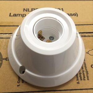 Panasonic Fitting Plafon Bulat E27 Putih Tempel Original NLP52201