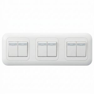 Panasonic Saklar 6 Gang Wide Series Putih Tanam Set Isi 6 Mata WEJ5531