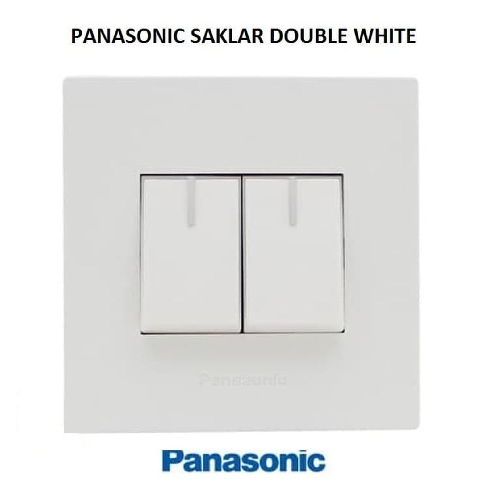 Panasonic WESJ78029W Saklar Double Style E Putih Tanam Ganda