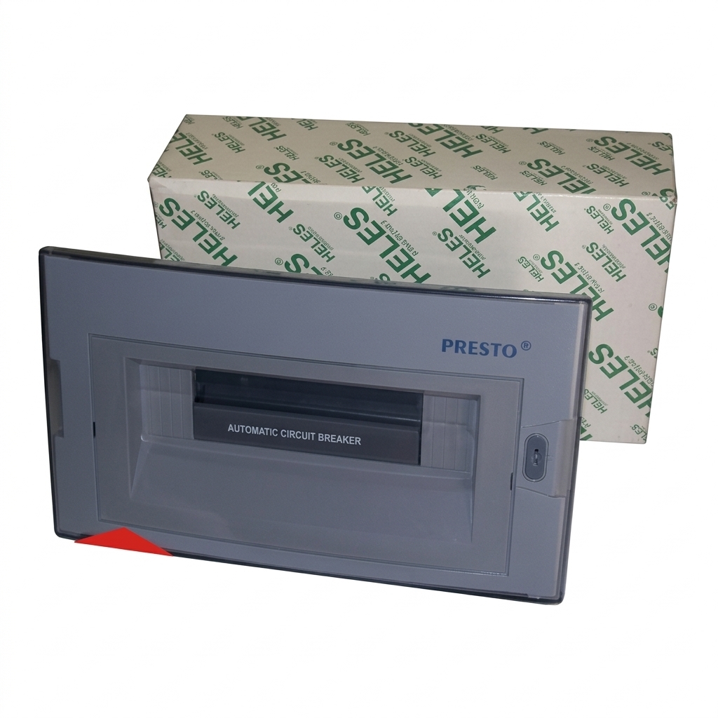 Presto Box MCB IB 12 Grup + Penutup Transparan Tipe 2812 Heles Original
