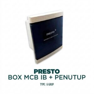 Presto Box MCB IB 6 Grup + Penutup Transparan - Kotak Sekring Dalam Tembok