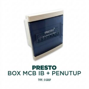Presto Box MCB IB 8 Grup + Penutup Transparan - Kotak Sekring Dalam Tembok