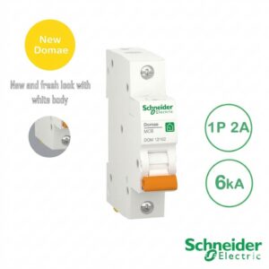 Schneider Electric New Domae MCB 1P 2A 6kA Original - DOMF01102