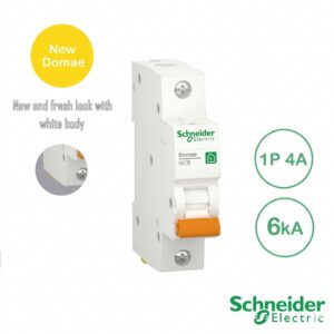 Schneider Electric New Domae MCB 1P 4A 6kA Original - DOMF01104