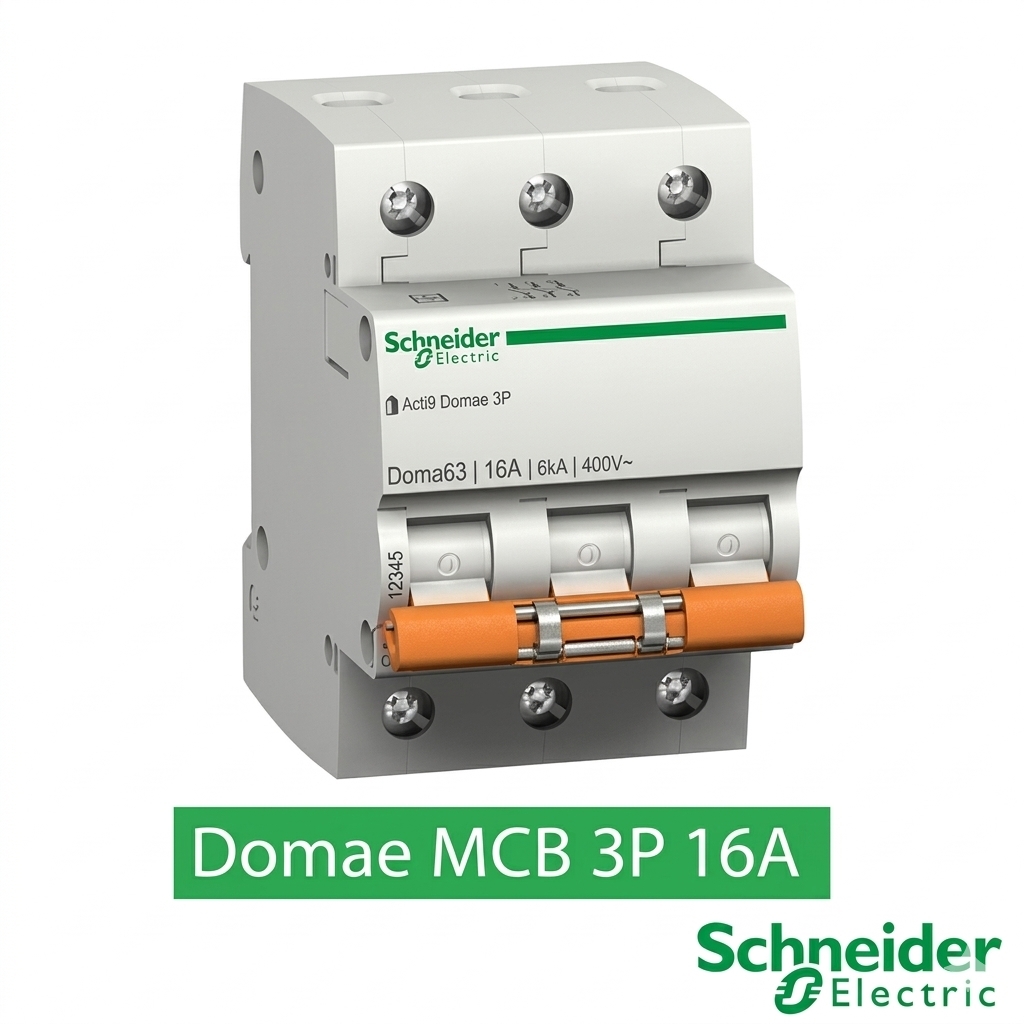Schneider Electric New Domae MCB 3 Phase 16A 6kA Original – DOMF01316