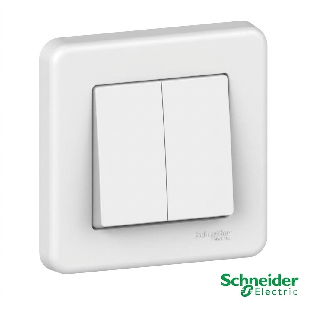 Schneider Leona Saklar 2 Gang 1 Arah LNA0300321 Putih Original