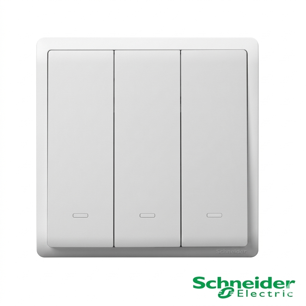 Schneider Pieno Saklar 3 Gang 1 Arah E8233L1F_WE Putih Original