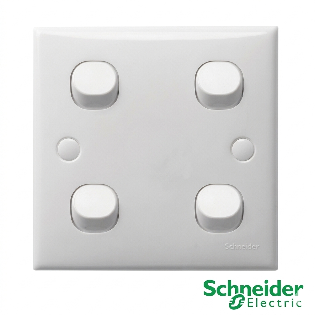 Schneider S-Classic Saklar 4 Gang 1 Arah E34_1_2AR_WE Putih Original