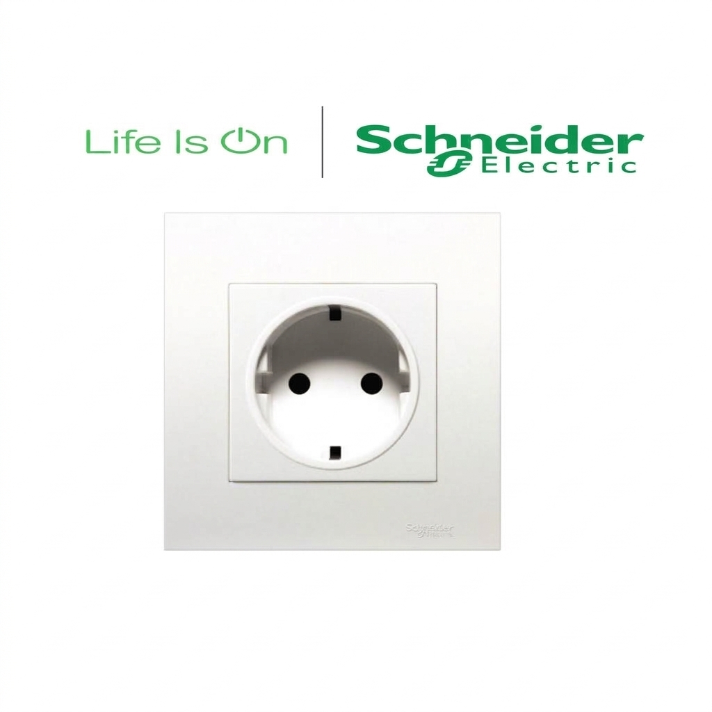 Schneider Vivace Stop Kontak Arde 1 Gang KB426_16S Putih Original