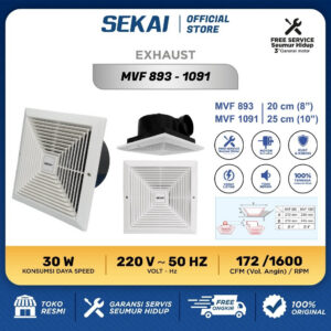 Sekai MVF 1097 Ceiling Exhaust Fan 10 Inch Kipas Ventilasi Plafon Cerobong