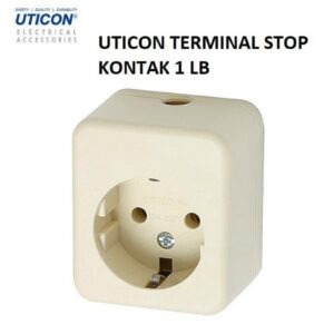 Uticon ST-110 Terminal Stop Kontak 1 Lubang Arde Colokan Listrik OB