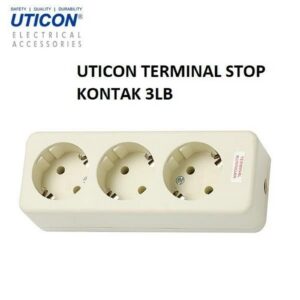 Uticon ST-130 Terminal Stop Kontak 3 Lubang Arde Colokan Listrik OB
