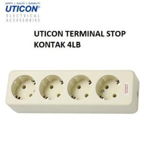 Uticon ST-140 Terminal Stop Kontak 4 Lubang Arde Colokan Listrik OB