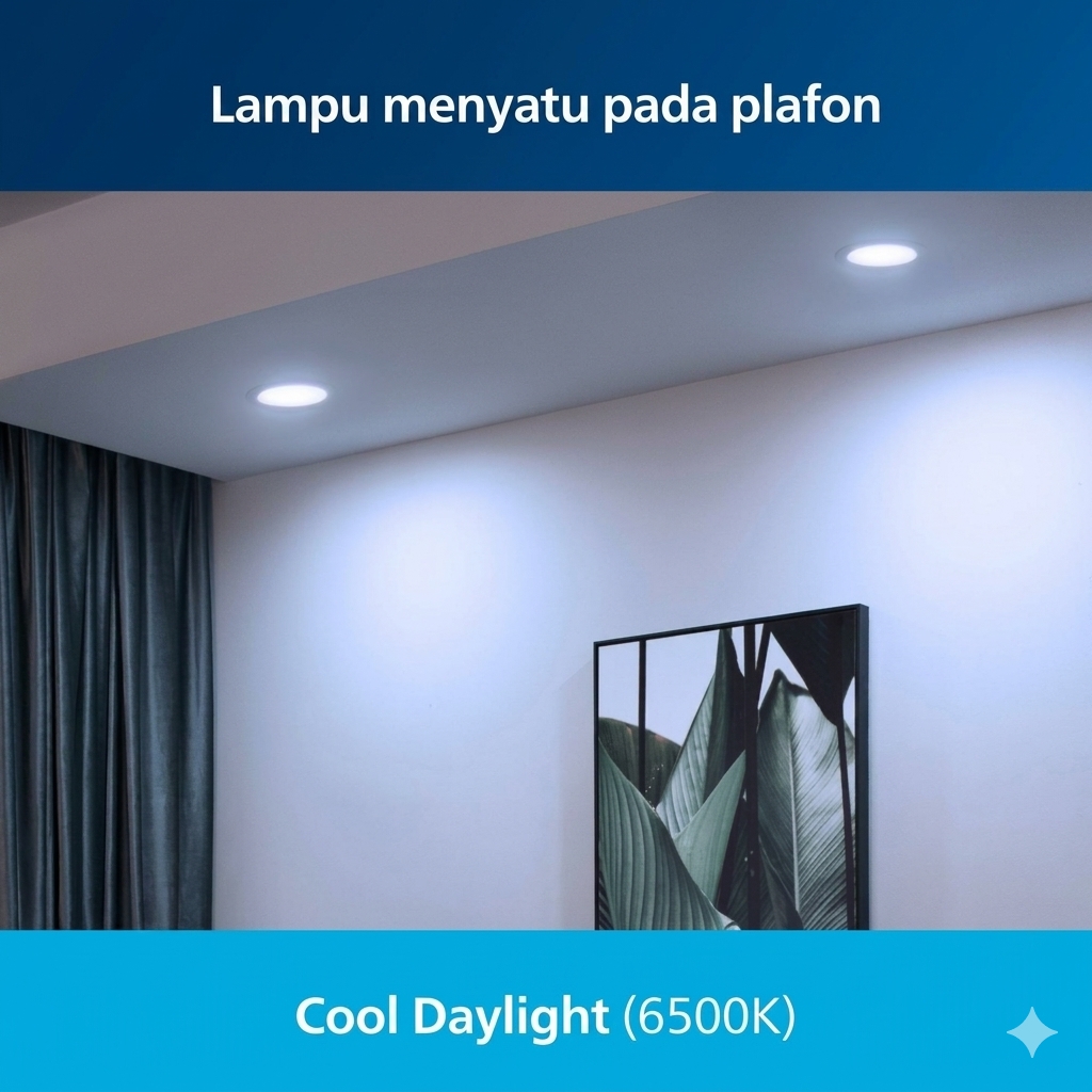 Philips LED Downlight Eridani 10W Putih Kuning 6500K 3000K DL190B Original - Image 2
